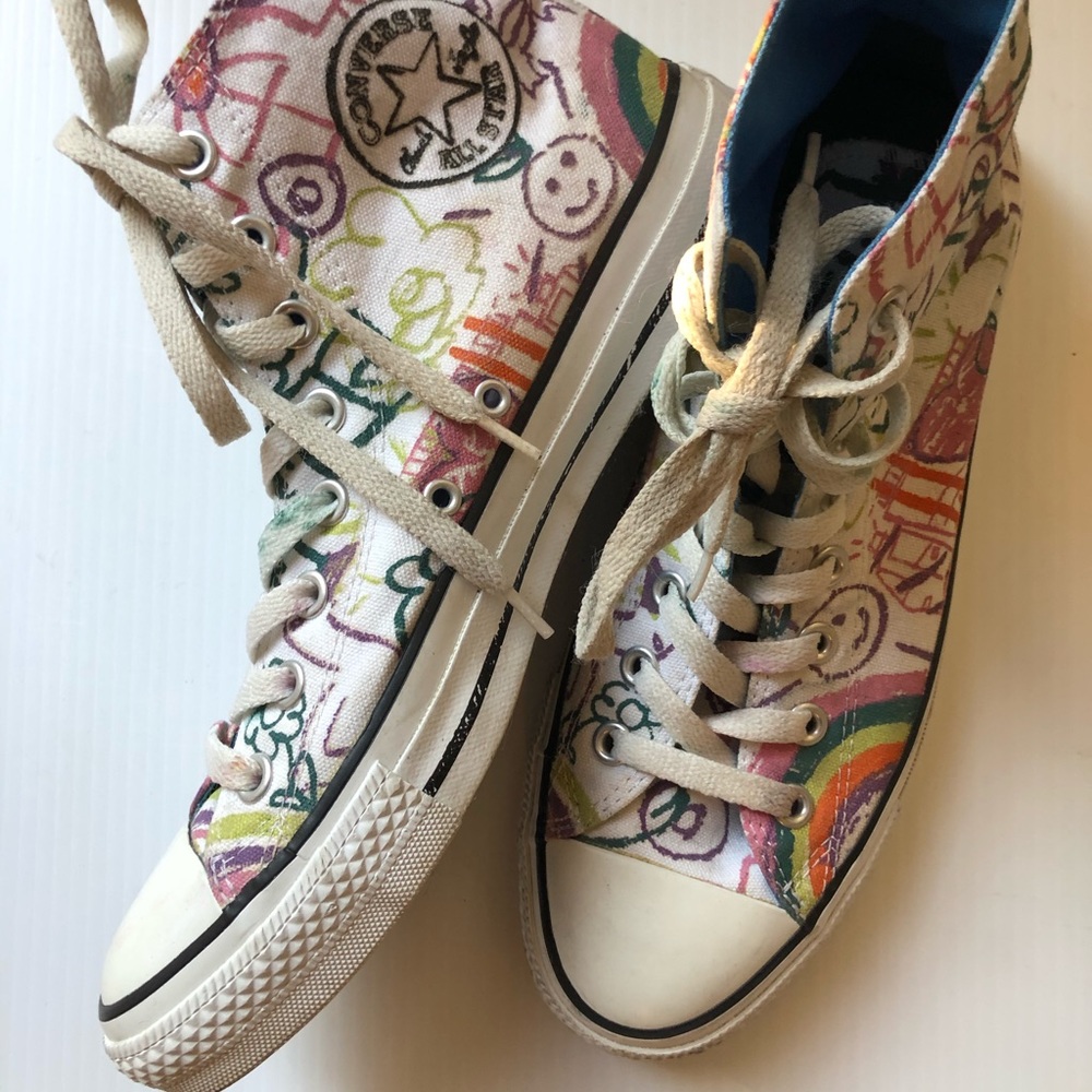 Converse sidewalk chalk high tops sneakers